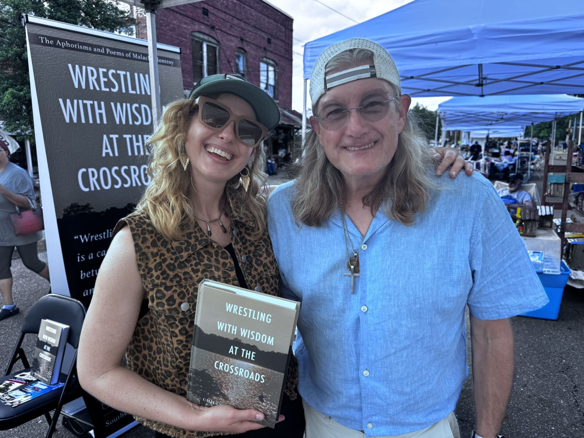 Chilly Billy Howell and violinist Alice Hasen during Juke Joint Festival weekend.