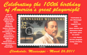 Tennessee Williams commemorative stamp poster