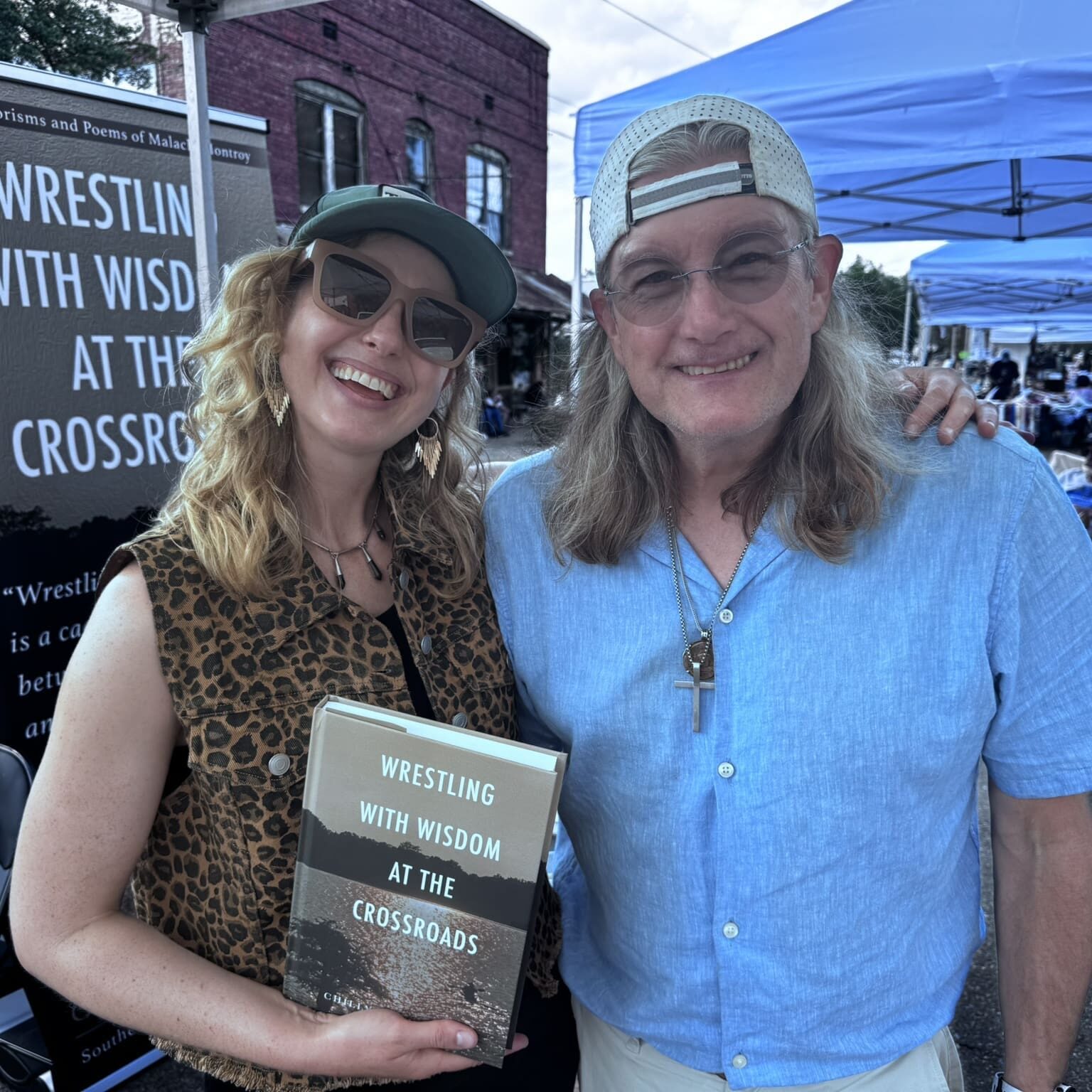 Chilly Billy Howell and violinist Alice Hasen during Juke Joint Festival weekend.